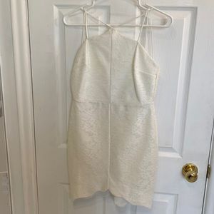 WHITE CROSSNECK DRESS - TOPSHOP